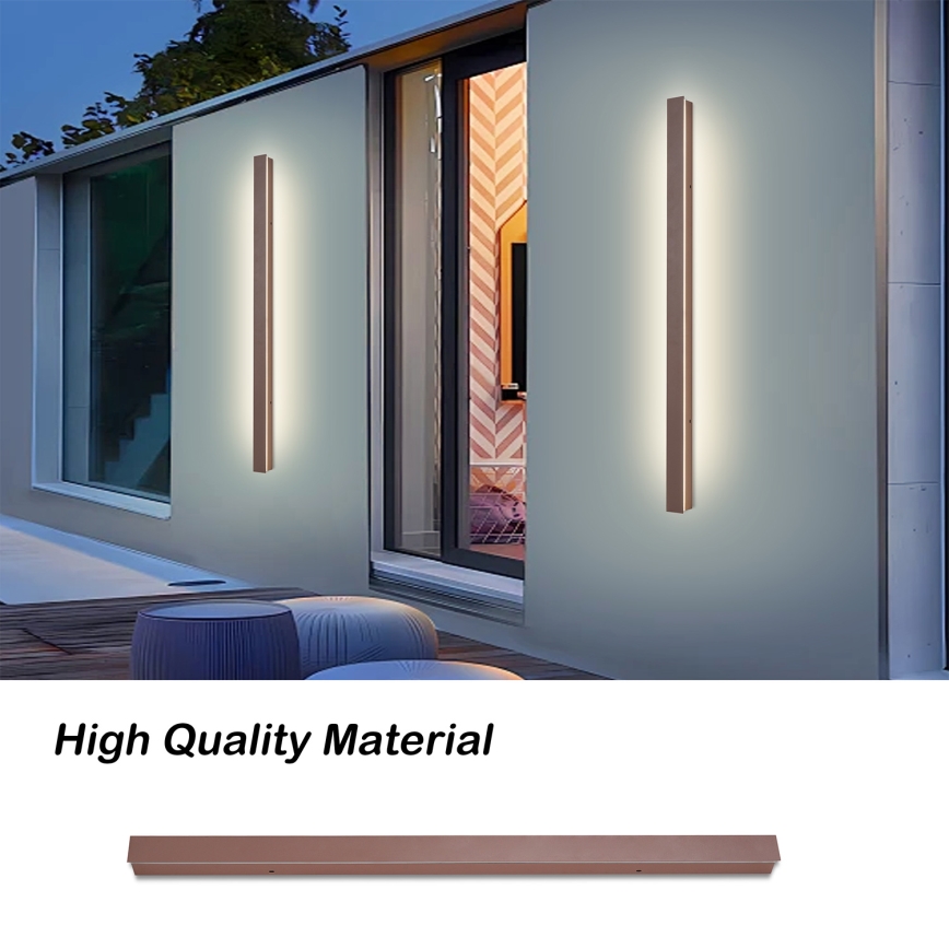 Brilagi - LED Venkovní nástěnné svítidlo LINEAR LED/22W/230V 3000K IP65 100 cm hnědá CRI 90