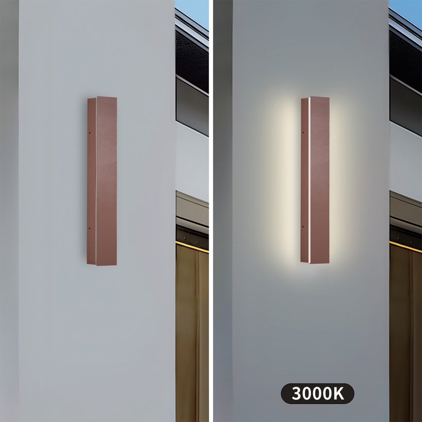 Brilagi - LED Venkovní nástěnné svítidlo LINEAR LED/8W/230V 3000K IP65 30 cm hnědá CRI 90