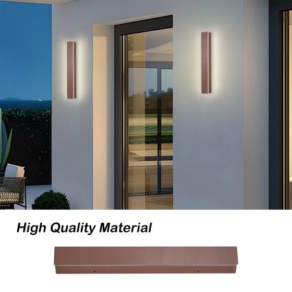 Brilagi - LED Venkovní nástěnné svítidlo LINEAR LED/8W/230V 3000K IP65 30 cm hnědá CRI 90