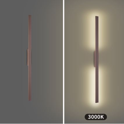 Brilagi - LED Venkovní nástěnné svítidlo LUNA LED/24W/230V 3000K IP65 100 cm hnědá CRI 90