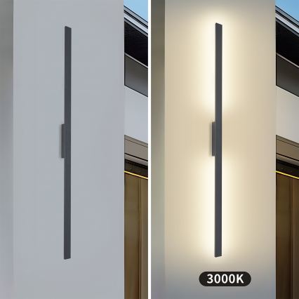 Brilagi - LED Venkovní nástěnné svítidlo LUNA LED/30W/230V 3000K IP65 150 cm antracit CRI 90