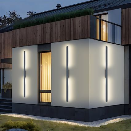 Brilagi - LED Venkovní nástěnné svítidlo LUNA LED/30W/230V 3000K IP65 150 cm antracit CRI 90