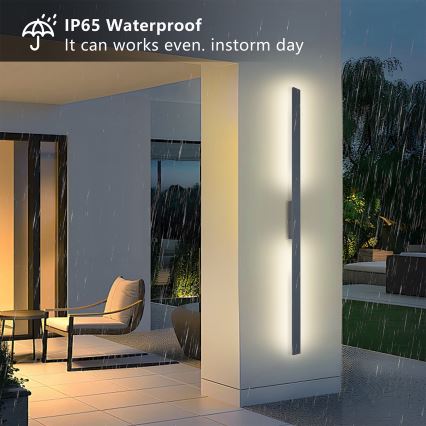 Brilagi - LED Venkovní nástěnné svítidlo LUNA LED/30W/230V 4000K IP65 150 cm antracit CRI 90