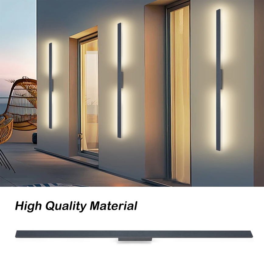 Brilagi - LED Venkovní nástěnné svítidlo LUNA LED/30W/230V 4000K IP65 150 cm antracit CRI 90