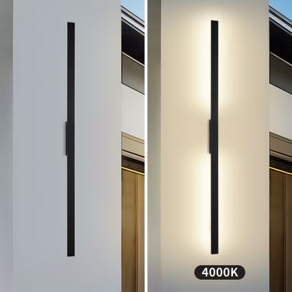 Brilagi - LED Venkovní nástěnné svítidlo LUNA LED/30W/230V 4000K IP65 150 cm černá CRI 90