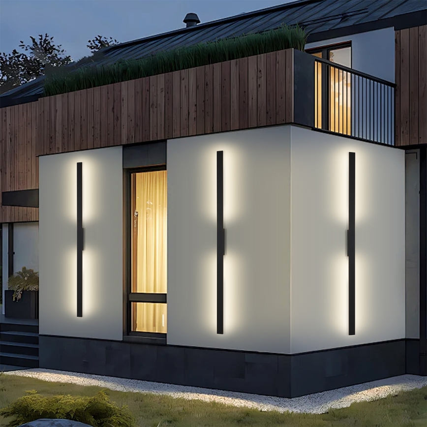 Brilagi - LED Venkovní nástěnné svítidlo LUNA LED/30W/230V 4000K IP65 150 cm černá CRI 90