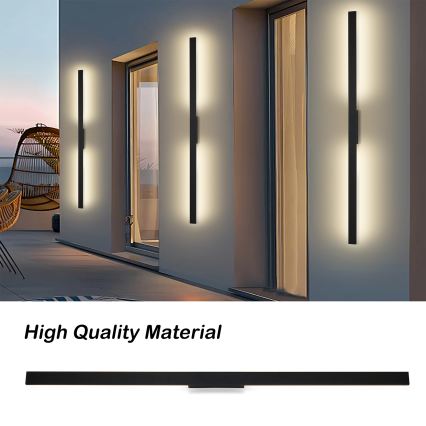 Brilagi - LED Venkovní nástěnné svítidlo LUNA LED/30W/230V 4000K IP65 150 cm černá CRI 90