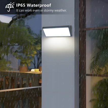 Brilagi - LED Venkovní nástěnné svítidlo TRIANGLE LED/42W/230V 3000/4000/6500K antracit IP65