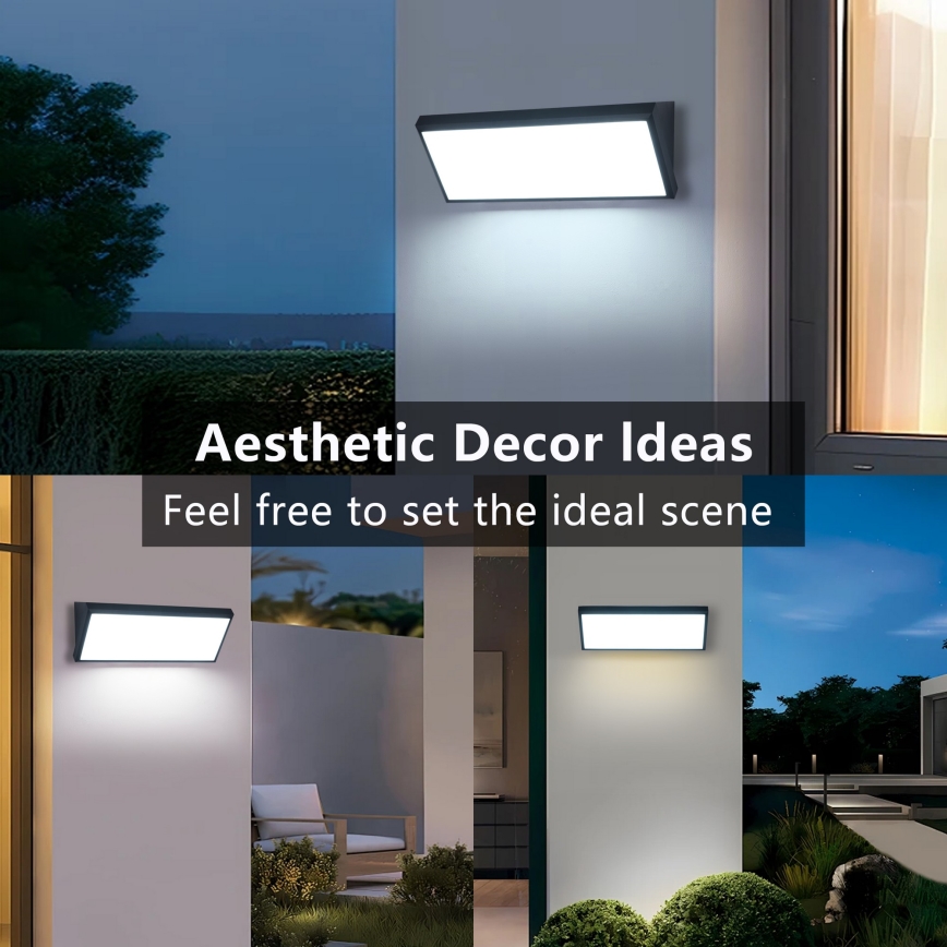 Brilagi - LED Venkovní nástěnné svítidlo TRIANGLE LED/42W/230V 3000/4000/6500K černá IP65