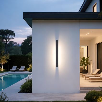 Brilagi - LED Venkovní nástěnné svítidlo AQUA LINE LED/18W/230V 60 cm IP44 antracit CRI 90