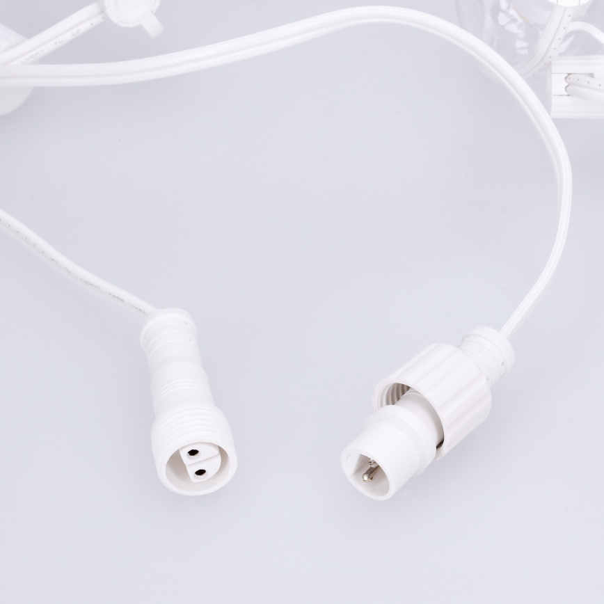 Brilagi - LED Venkovní dekorační řetěz GIRLANDA 10xE12/0,6W/230V 8m bílá IP44 teplá bílá