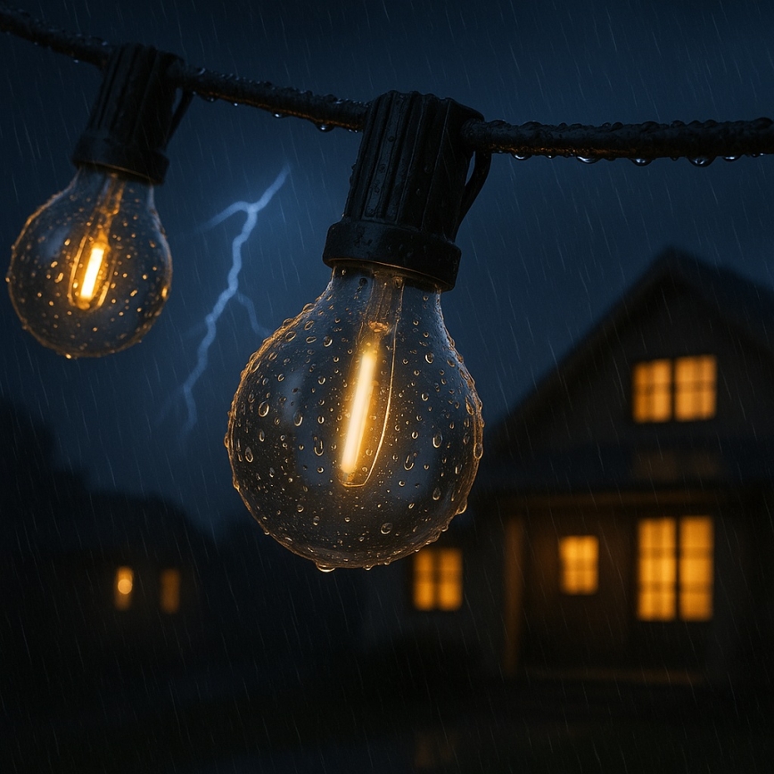 Brilagi - LED Venkovní dekorační řetěz GIRLANDA 18xE12/0,6W/230V 13m černá IP44 teplá bílá