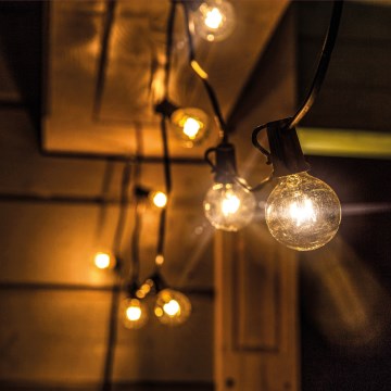 Brilagi - LED Venkovní dekorační řetěz GIRLANDA 25xE12/0,6W/230V 20m černá IP44 teplá bílá + dálkové ovládání