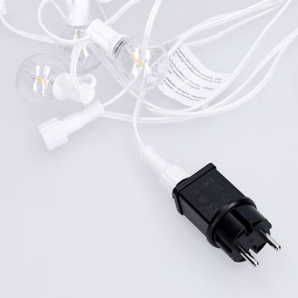 Brilagi - LED Venkovní dekorační řetěz GIRLANDA 25xE12/0,8W/230V 20m bílá IP44 teplá bílá