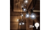 Brilagi - LED Venkovní dekorační řetěz GIRLANDA 25xE12 20m IP44 studená bílá