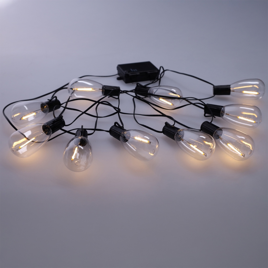Brilagi - LED Venkovní  girlanda 10xLED/3xAA 3,2m IP44 teplá bílá