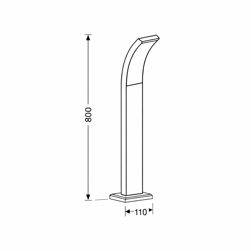Brilagi - LED Venkovní lampa ARCELO LED/9W/230V 50 cm IP44