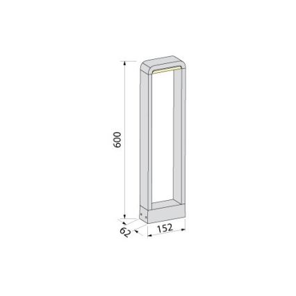 BRILAGI - LED Venkovní lampa BARI LED/10W/230V 4000K IP65 60 cm antracit