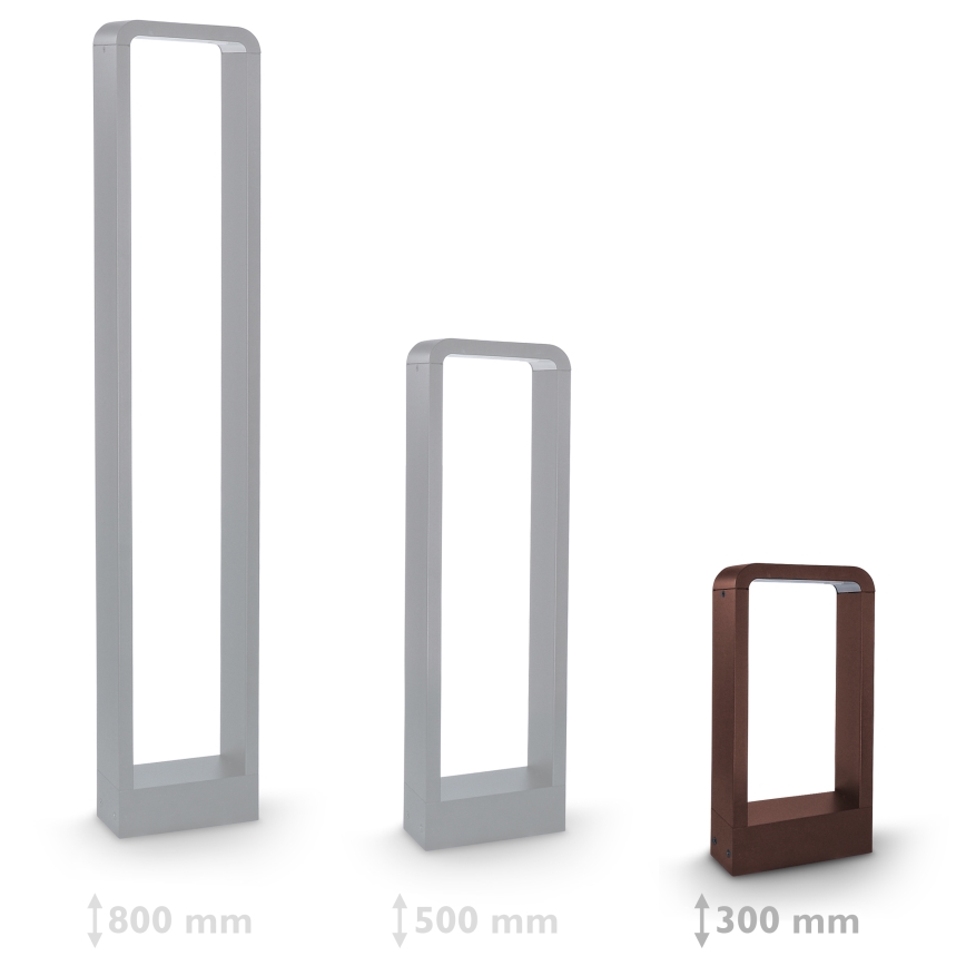 Brilagi - LED Venkovní lampa BARI LED/7W/230V 3000/4000/6000K hnědá IP54 30 cm