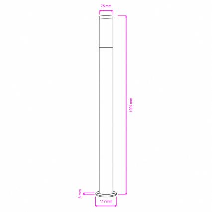 BRILAGI - LED Venkovní lampa ELIA 1xE27/7W/230V 4000K IP44 100 cm antracit