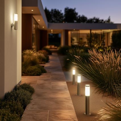 BRILAGI - LED Venkovní lampa ELIA 1xE27/7W/230V 4000K IP44 50 cm matný chrom
