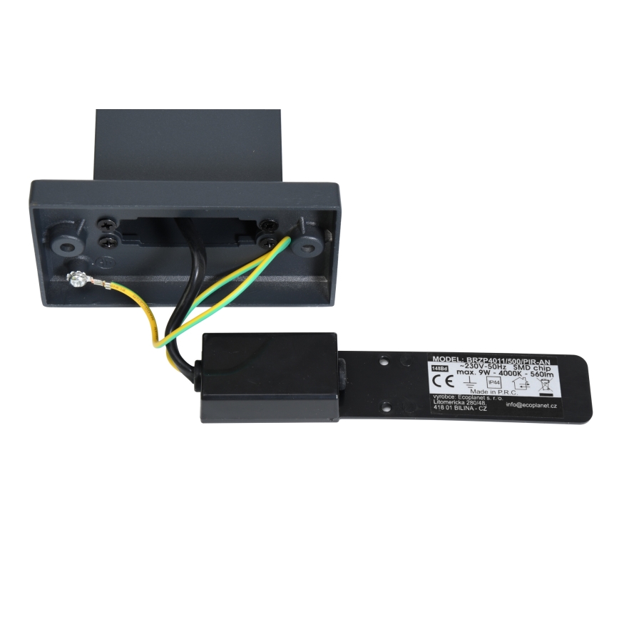 Brilagi - LED Venkovní lampa se senzorem ARCELO LED/9W/230V 50 cm IP44