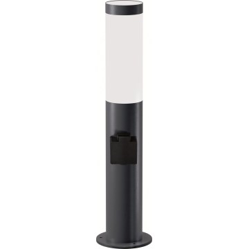 Brilagi - LED Venkovní lampa se zásuvkou ELIA 1xE27/7W/230V 4000K IP44 50 cm antracit