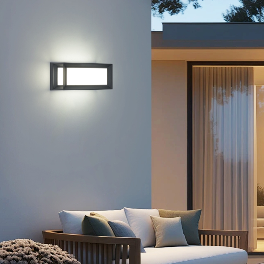 Brilagi - LED Venkovní nástěnné svítidlo PARKER LED/12W/230V 3000/4500/6000K antracit IP44