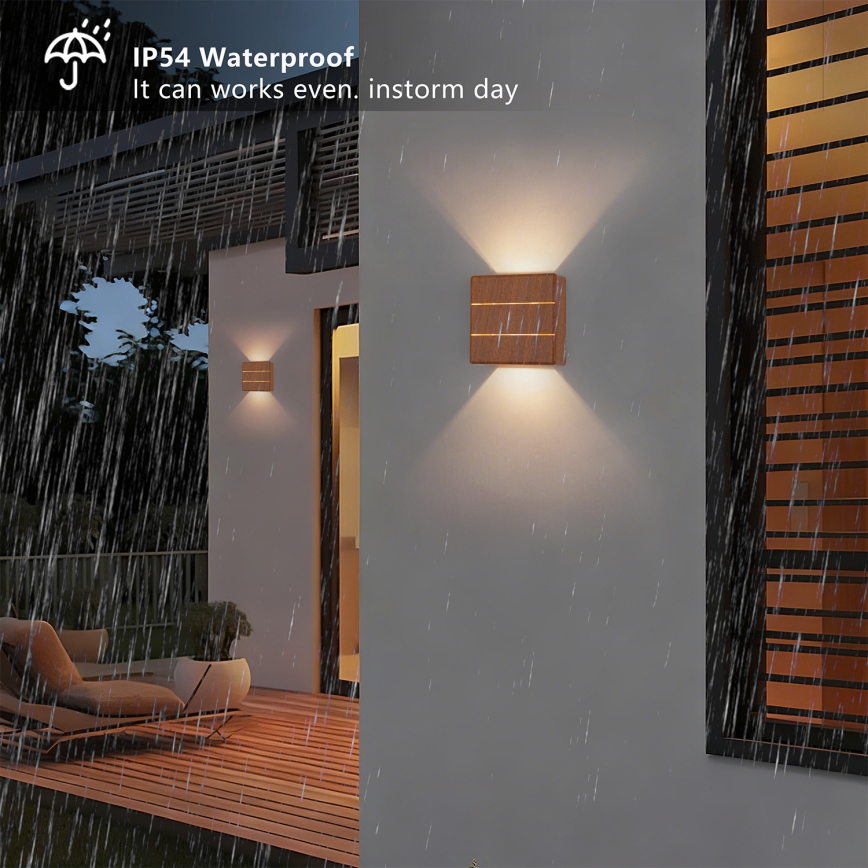 Brilagi -LED Venkovní nást. svítidlo DOUBLERAY LINE LED/6W/230V dekor dřeva IP54