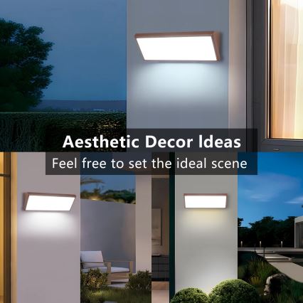 Brilagi - LED Venkovní nástěnné svítidlo se senzorem TRIANGLE LED/42W/230V hnědá IP65