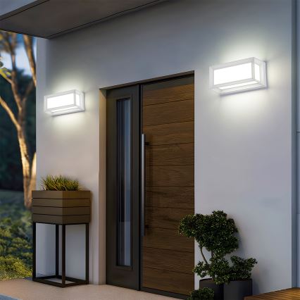Brilagi - LED Venkovní nástěnné svítidlo se senzorem PARKER LED/12W/230V bílá IP44