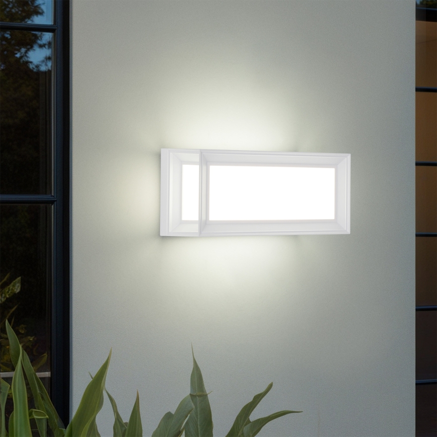 Brilagi - LED Venkovní nástěnné svítidlo se senzorem PARKER LED/12W/230V bílá IP44