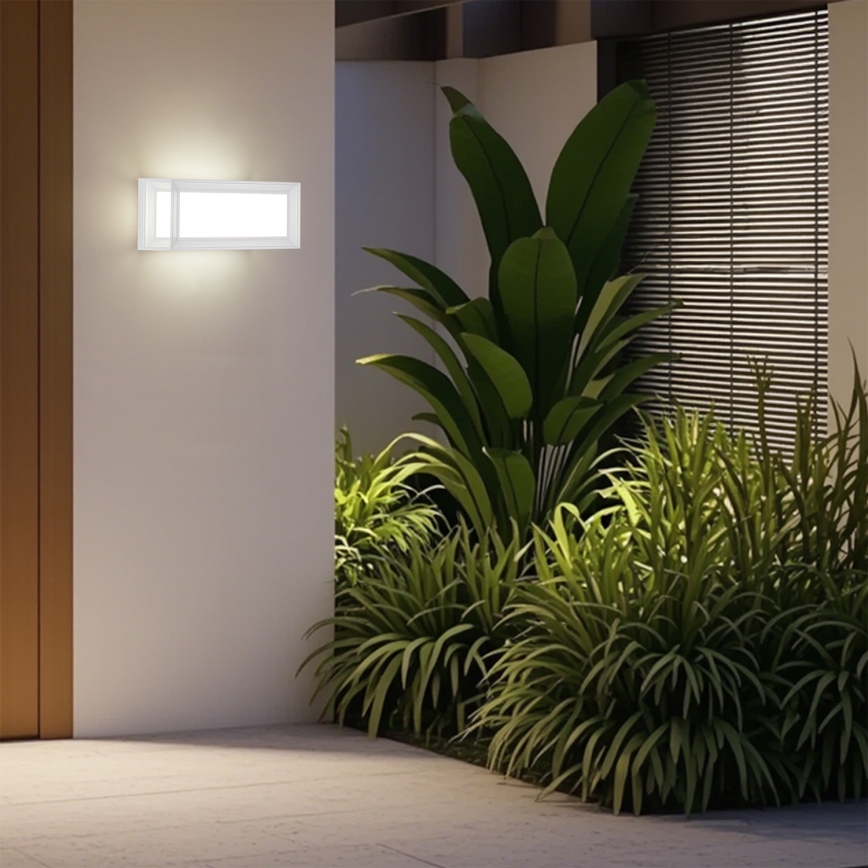 Brilagi - LED Venkovní nástěnné svítidlo se senzorem PARKER LED/12W/230V bílá IP44