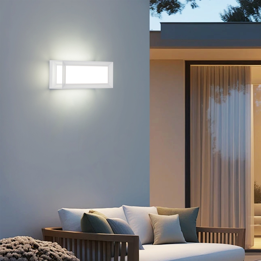 Brilagi - LED Venkovní nástěnné svítidlo se senzorem PARKER LED/12W/230V bílá IP44