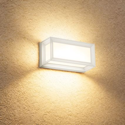 Brilagi - LED Venkovní nástěnné svítidlo se senzorem PARKER LED/12W/230V bílá IP44
