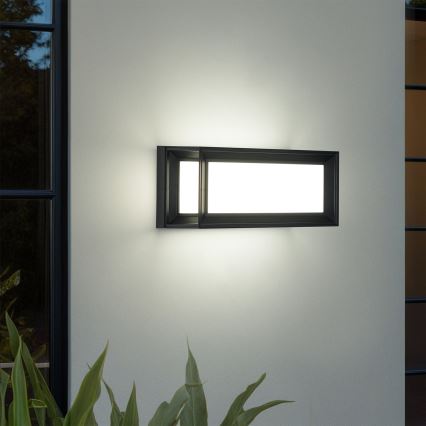 Brilagi - LED Venkovní nástěnné svítidlo se senzorem PARKER LED/12W/230V černá IP44