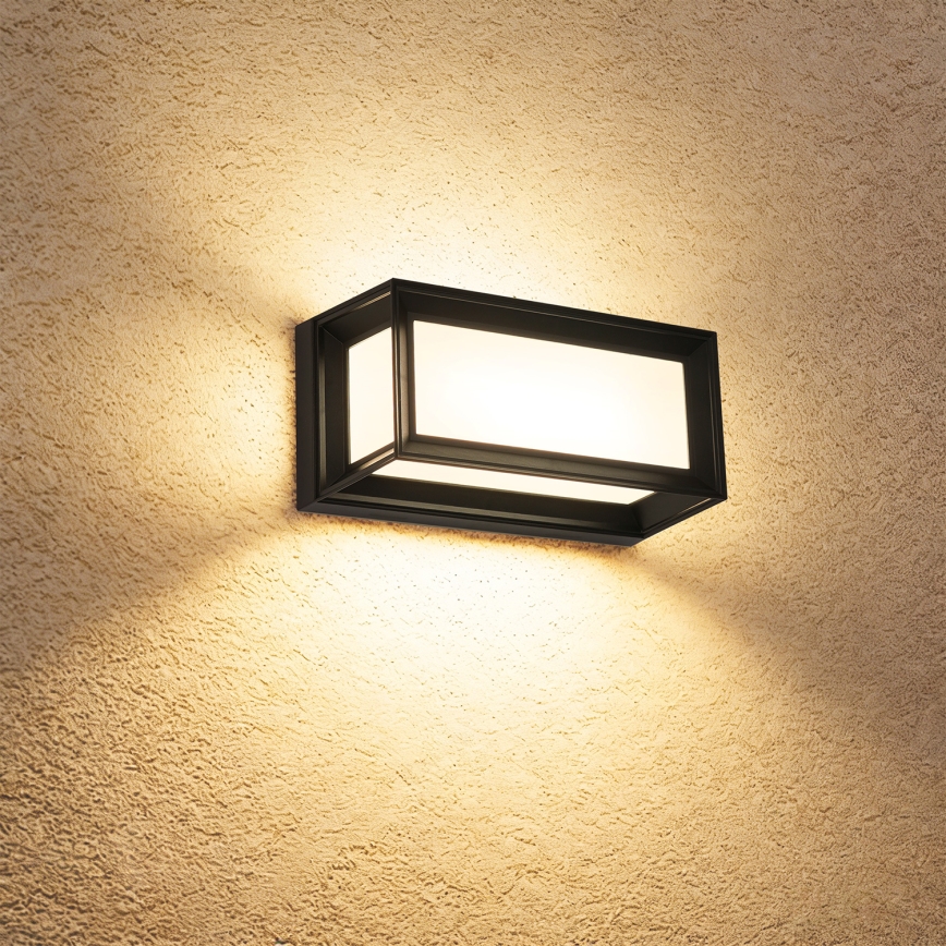 Brilagi - LED Venkovní nástěnné svítidlo se senzorem PARKER LED/12W/230V černá IP44