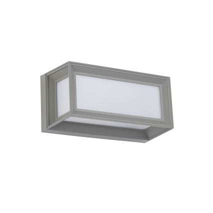 Brilagi - LED Venkovní nástěnné svítidlo se senzorem PARKER LED/12W/230V šedá IP44