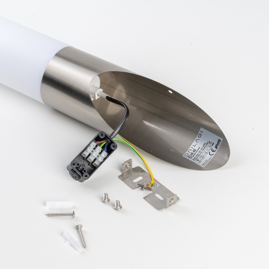 BRILAGI - LED Venkovní nástěnná lampa ELIA 1xE27/7W/230V 4000K IP44 matný chrom