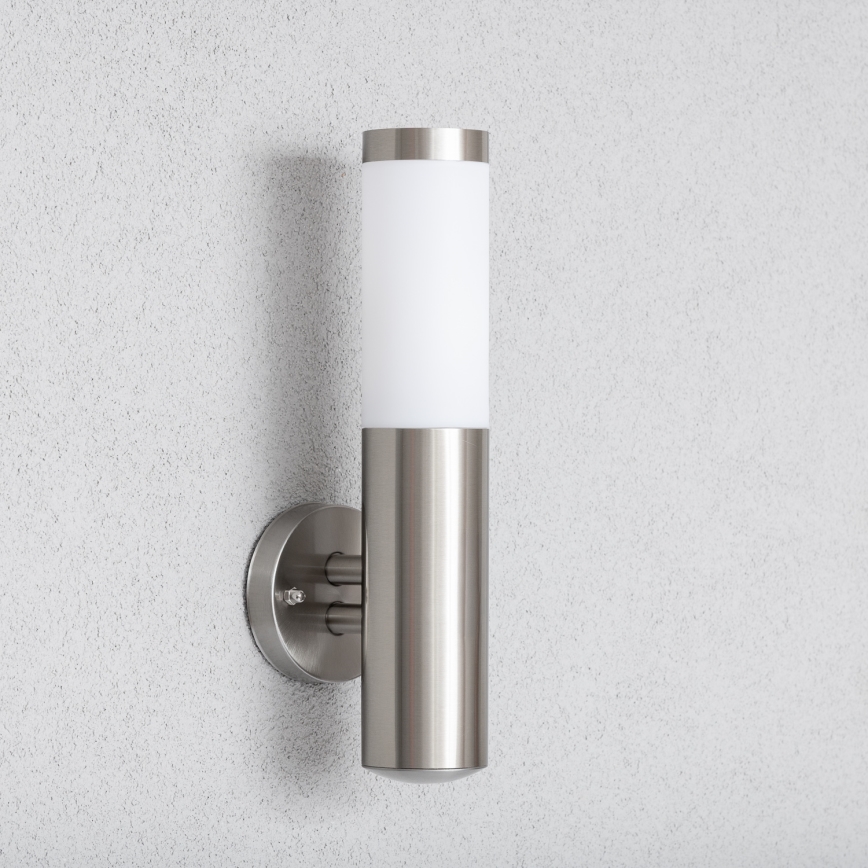 BRILAGI - LED Venkovní nástěnná lampa ELIA 1xE27/7W/230V 4000K IP44 matný chrom