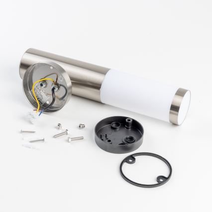 BRILAGI - LED Venkovní nástěnná lampa ELIA 1xE27/7W/230V 4000K IP44 matný chrom