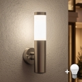 BRILAGI - LED Venkovní nástěnná lampa ELIA 1xE27/7W/230V 4000K IP44 matný chrom