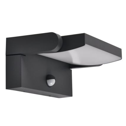 BRILAGI - LED Venkovní nástěnné svítidlo se senzorem pohybu a soumraku ANKLE LED/12W/230V IP65 černá