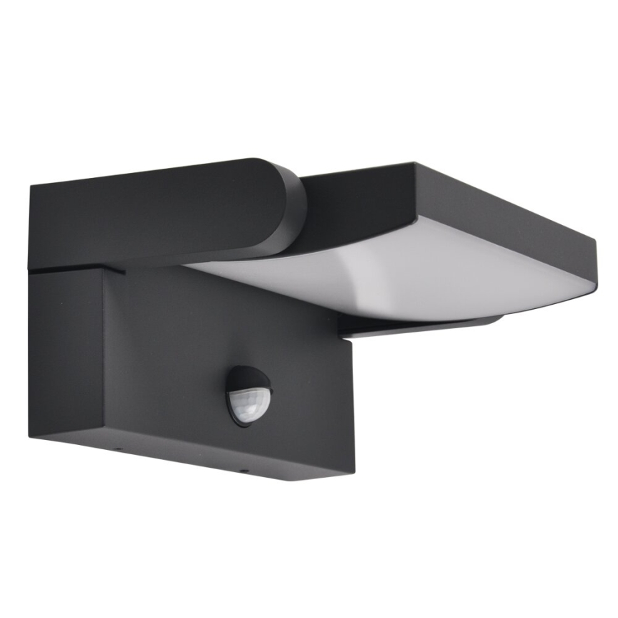 BRILAGI - LED Venkovní nástěnné svítidlo se senzorem pohybu a soumraku ANKLE LED/12W/230V IP65 černá