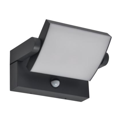 BRILAGI - LED Venkovní nástěnné svítidlo se senzorem pohybu a soumraku ANKLE LED/12W/230V IP65 černá
