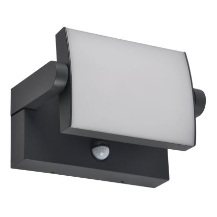 BRILAGI - LED Venkovní nástěnné svítidlo se senzorem pohybu a soumraku ANKLE LED/12W/230V IP65 černá
