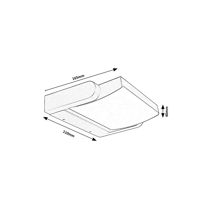 Brilagi - LED Venkovní nástěnné svítidlo ANKLE LED/18W/230V 4000K IP65 antracit