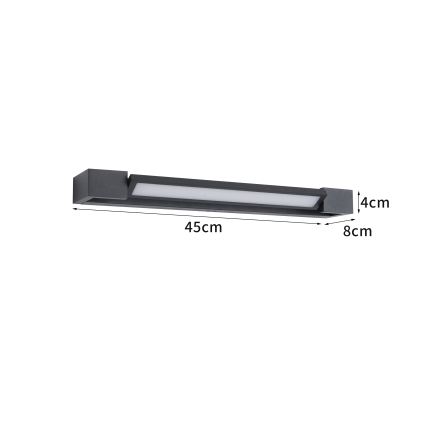 BRILAGI - LED Venkovní nástěnné svítidlo AQUA LINE LED/12W/230V 45 cm IP44 černá CRI 90