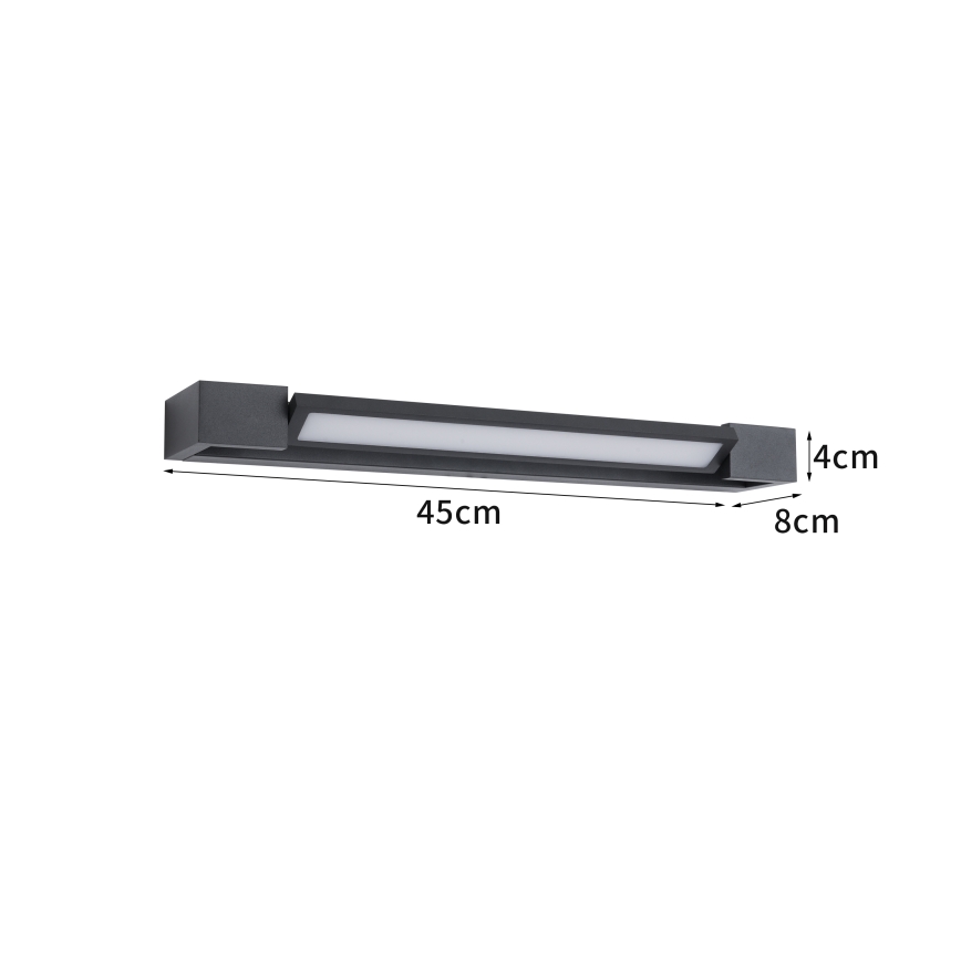 BRILAGI - LED Venkovní nástěnné svítidlo AQUA LINE LED/12W/230V 45 cm IP44 černá CRI 90