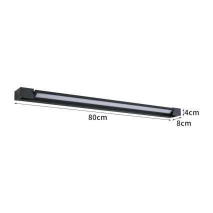 BRILAGI - LED Venkovní nástěnné svítidlo AQUA LINE LED/20W/230V 80 cm IP44 černá CRI 90